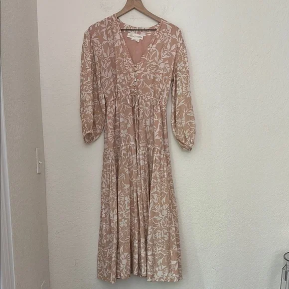 Anthropologie | Dresses | Erin Fetherston For Anthropologie Floral Pink Boho  Maxi Dress Size Small